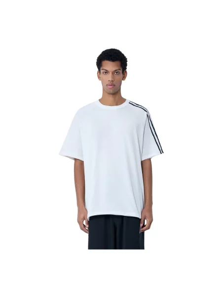 T-shirt Raw Edge 3 Stripes Short Sleeve T-Shirt Chalk White XL biała
