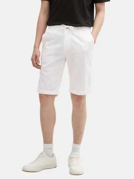 Pantaloni scurți Tom Tailor alb