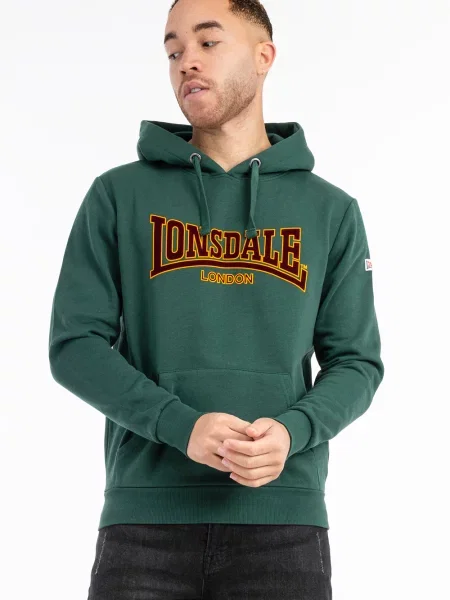 Hoodie Lonsdale s kapuco zelena