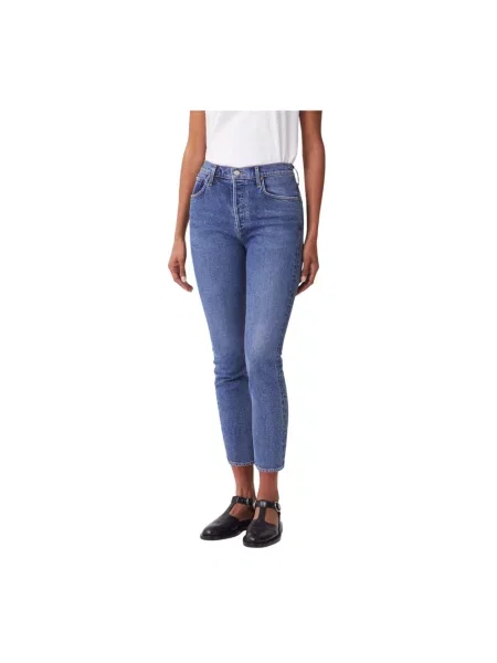 Skinny jeansy skinny Agolde niebieskie
