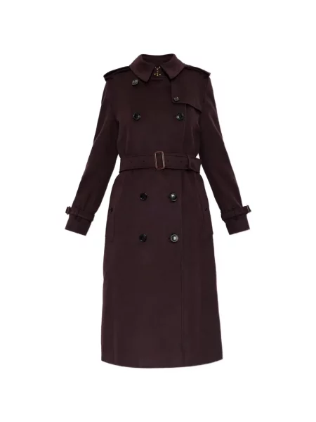 Palton Burberry cu două rânduri de nasturi violet