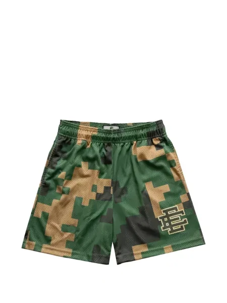 Pantaloni scurți Eric Emanuel cu model camuflaj verde