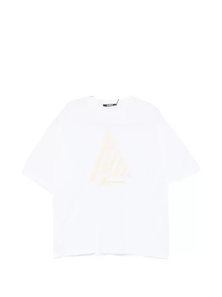 Tricou Jacquemus cu broderie maro