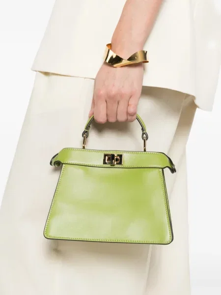 Mali torba Fendi Peekaboo zelena