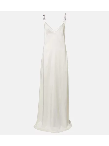 Rochie Gucci din satin de costum alb