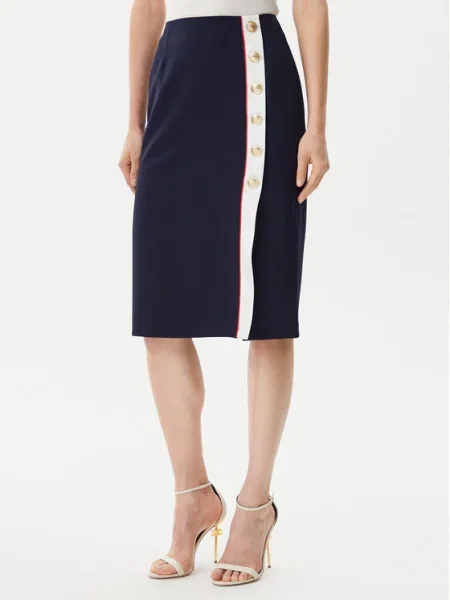 ARTIGLI Fustă tip creion Bleumarin