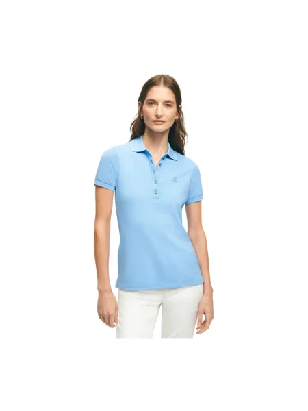 Koszulka Brooks Brothers ze stretchu niebieska