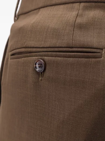 Pantaloni Tom Ford plisate maro