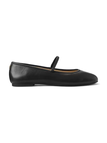 Kožené balerínky Lauren Ralph Lauren Jayna Mj čierna