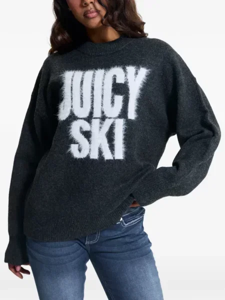 Pulover Juicy Couture cu imagine gri
