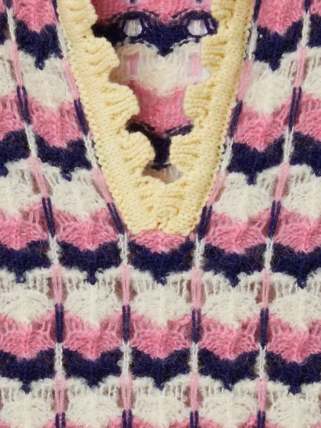 Pulover La Doublej cu imprimeu geometric roz