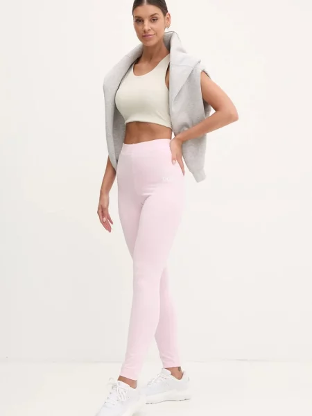 Легінси adidas Essentials Linear з принтом рожевий