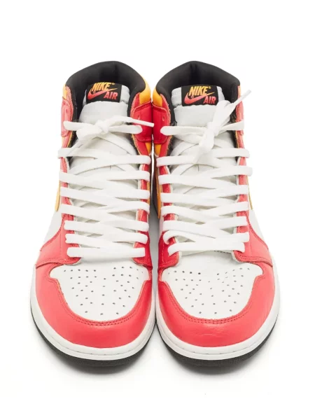 Sneakerși Jordan 1 Retro din piele roșu
