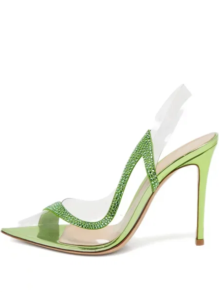 Pantofi cu toc Gianvito Rossi slingback verde