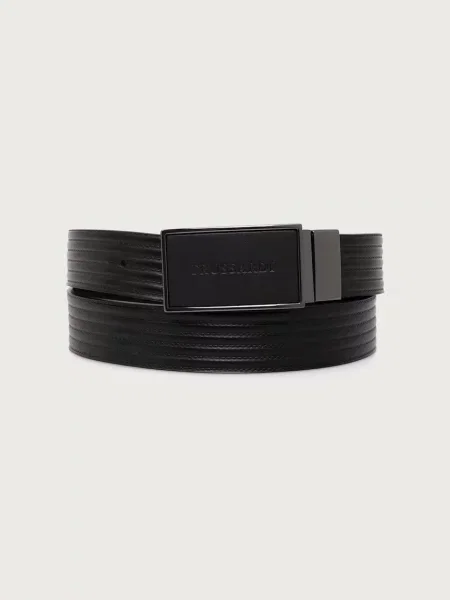 Trussardi pasek dwustronny czarny