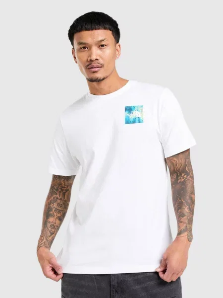 The North Face T-Shirt Regular Photo Mix Rain biała