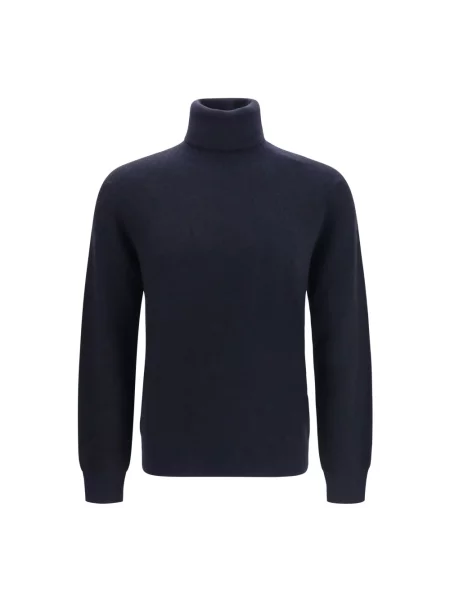 Sweter z golfem Brioni z kaszmiru niebieski