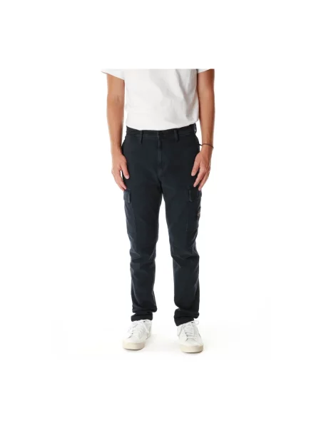 Spodnie cargo Stone Island z kamieniami zwężane niebieskie