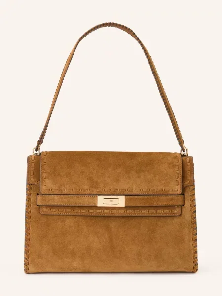 Torebka Tory Burch zamszowa brązowa