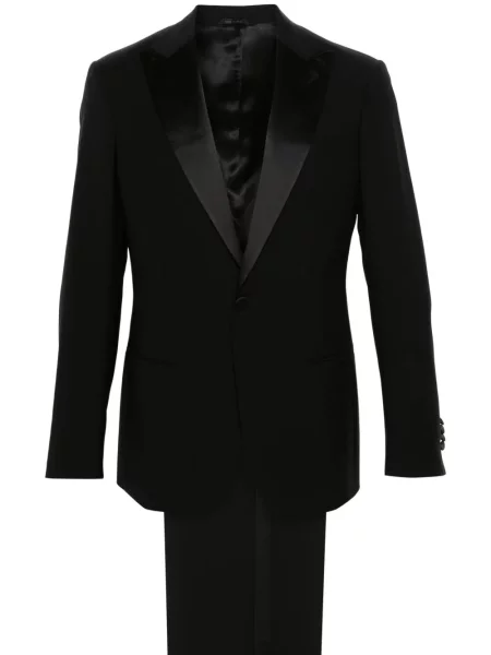 Costum Giorgio Armani de lână de costum negru