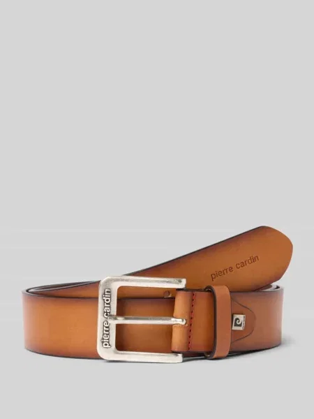 Skórzany z detalem z logo Pierre Cardin