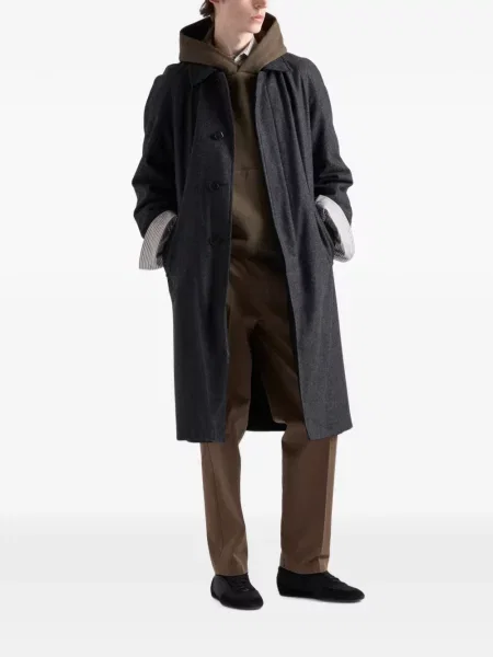 Hanorac cu glugă Prada din fleece verde