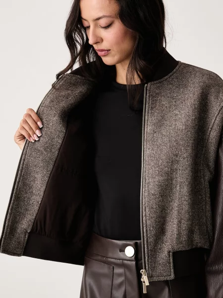 Armani Exchange bomber dzseki női gyapjúval barna