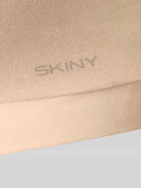 Biustonosz z nadrukiem z logo Skiny beżowy