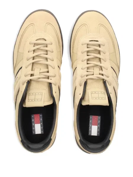 Sneakerși Tommy Jeans din piele cu dungi