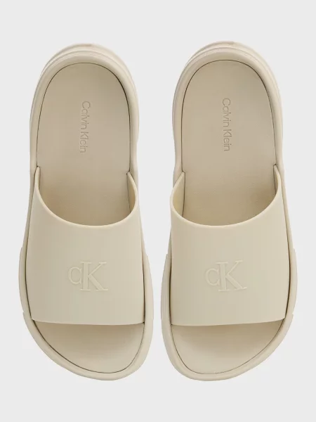 Шлепанцы Calvin Klein бежевые