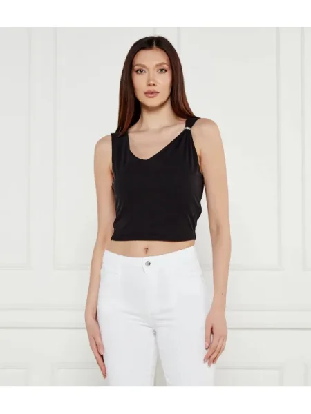 Cropped felső Guess fekete