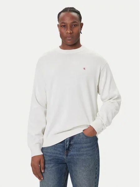 Calvin Klein Jeans Sweter Écru biały