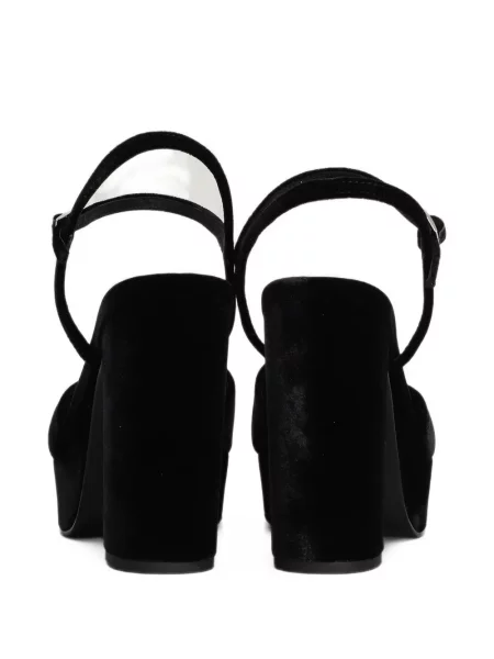 Pantofi cu toc Bibi Lou de catifea cu platformă negru