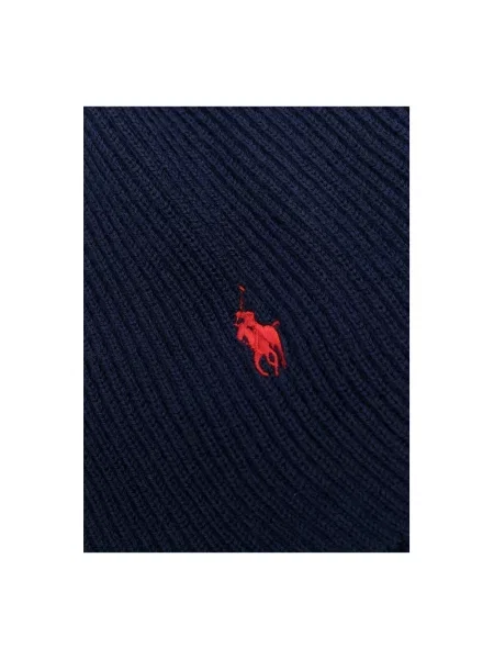 Szal Ralph Lauren wełniana niebieska