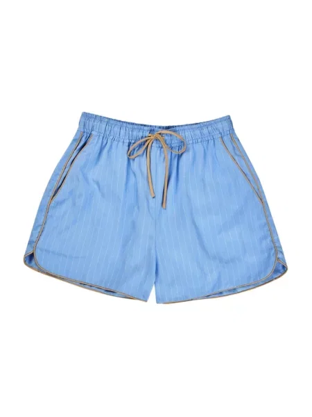 Munthe Szorty Kobieta XS Eleganckie Paski Szorty z Pipingiem niebieski