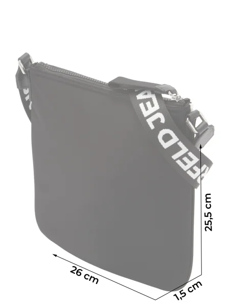 KARL LAGERFELD JEANS Torba za čez ramo ESSENTIAL črna bela