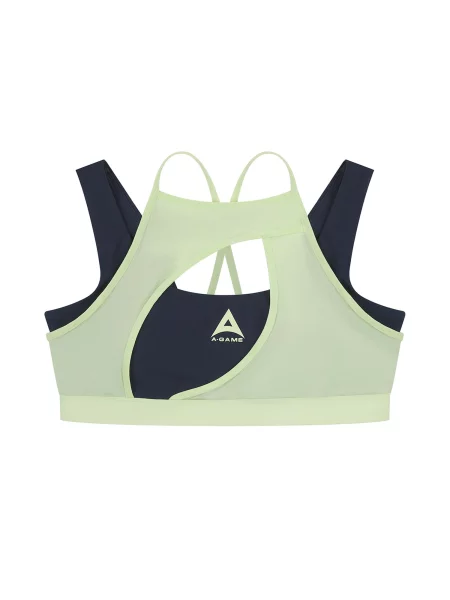 A-Game Sutien sport Duo marin / verde limetă albastru