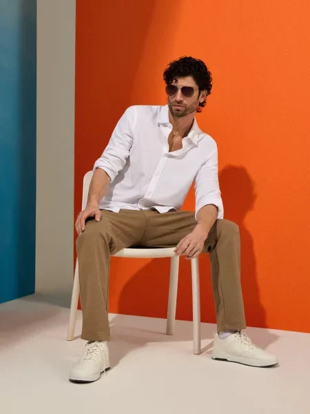 Брюки карго Sinsay бежевые