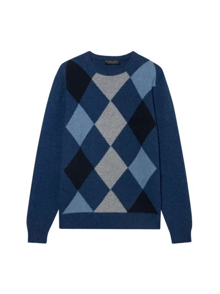Sweter Brooks Brothers wełniany z wzorem argyle