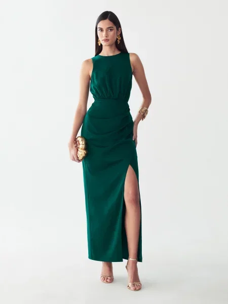 St MRLO Rochie SHARMAINE închis verde
