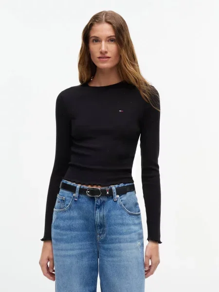 Tommy Jeans Bluză negru