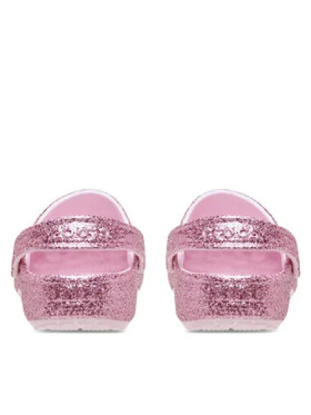 Papucs Crocs Classic Chunky Glitter Clog K rózsaszín