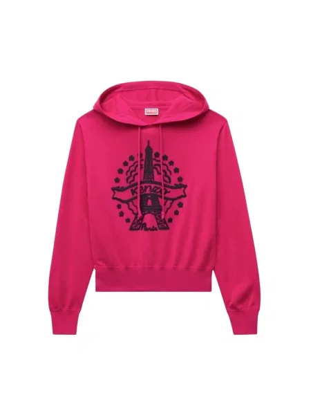 Bluza z kapturem Kenzo z kapturem różowa