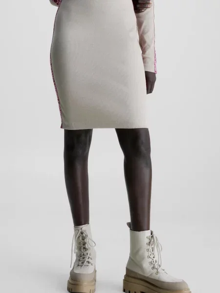 Довга джинсова спідниця Calvin Klein Jeans бежева