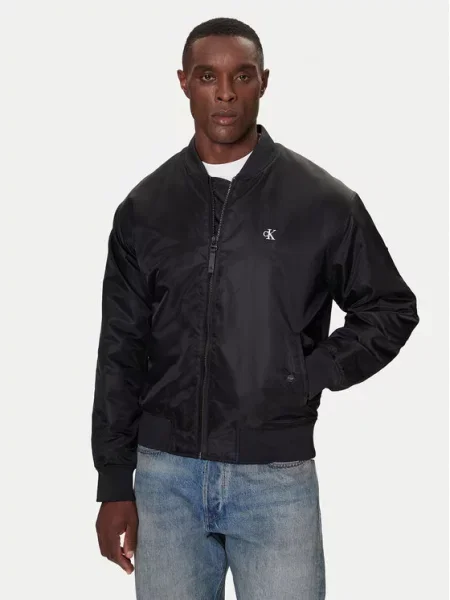 Calvin Klein Jeans Μπόμπερ μπουφάν μαύρο
