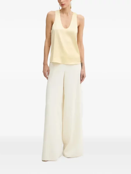 Bluza Patrizia Pepe s V-izrezom žuta