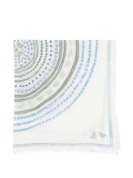 Fular Hemisphere cu imagine alb