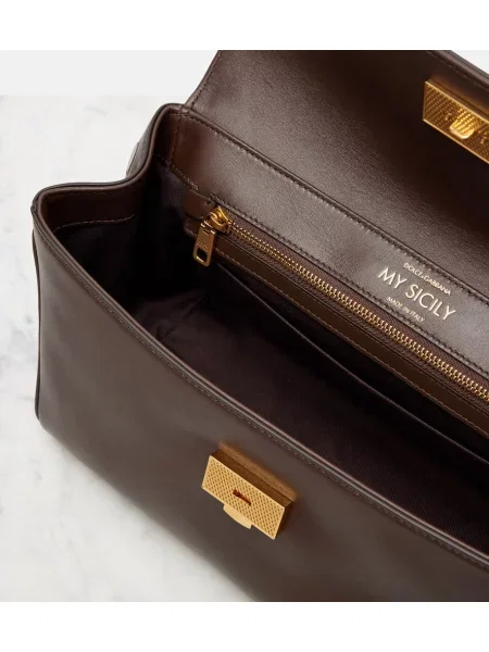 Geanta de piele Dolce&gabbana din piele maro