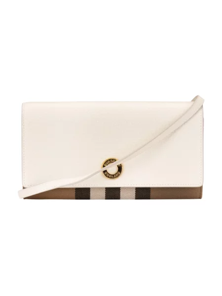 Torebka crossbody Burberry w kratę biała