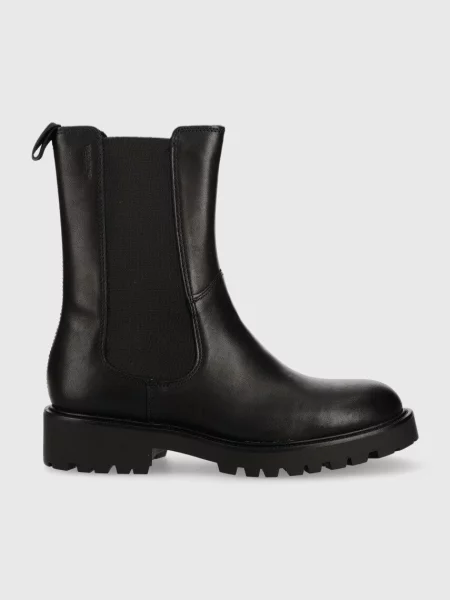 Vagabond Shoemakers bőr bokacsizma Kenova női lapos talpú fekete